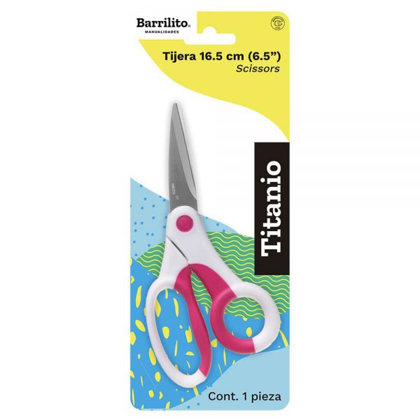 TIJERA METAL/PLASTICO 6"  MOD.7996PRE BARRILITO